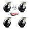 Service Caster 6 Inch Kingpinless Polyolefin Wheel Swivel Caster Set with Swivel Lock SCC SCC-KP30S620-POR-BSL-4 - alternate 3